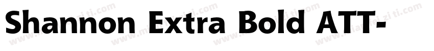 Shannon Extra Bold ATT字体转换